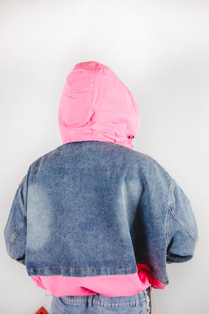 Giacca di jeans con cappuccio