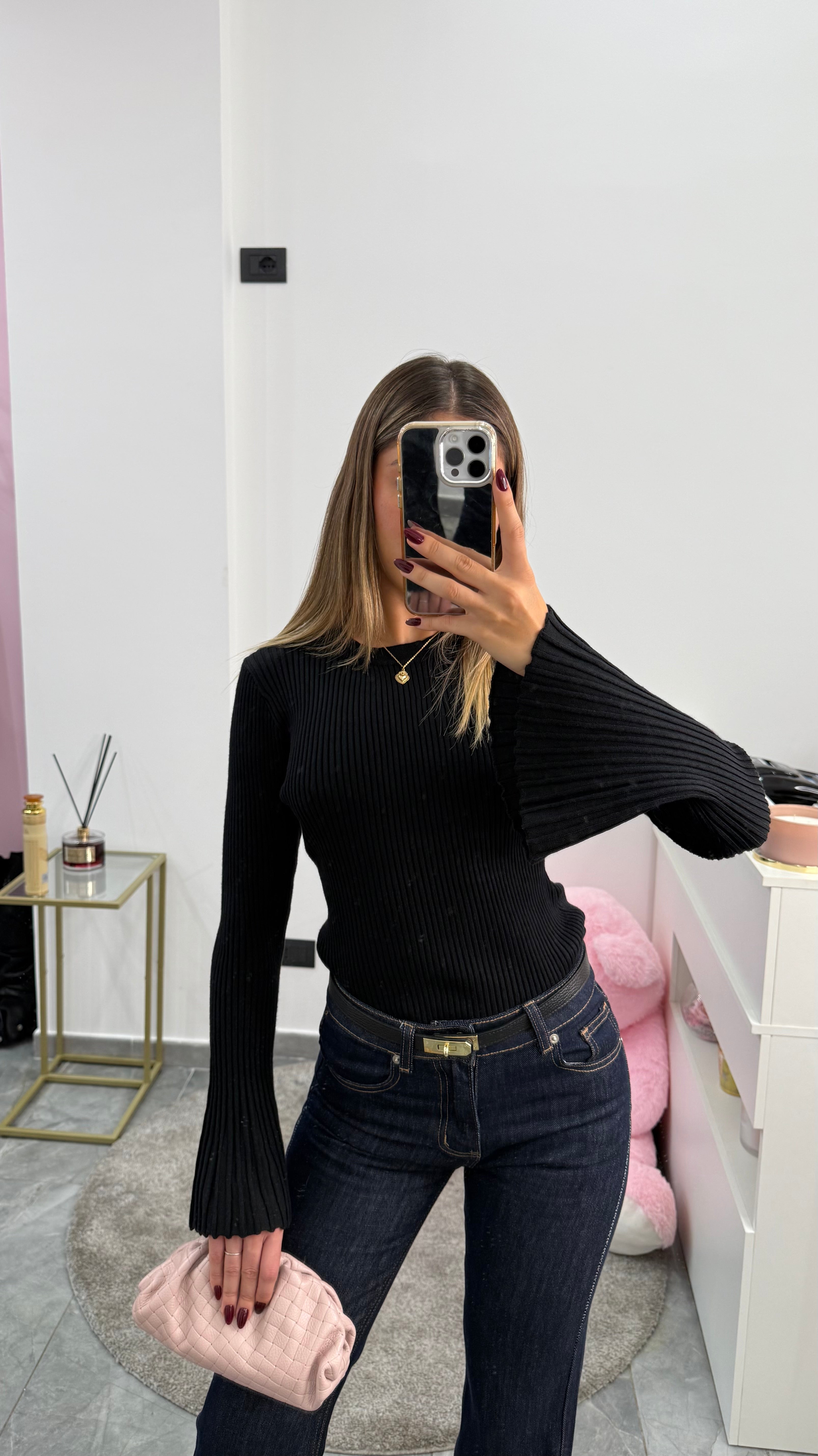 Maglia manica sbuffo